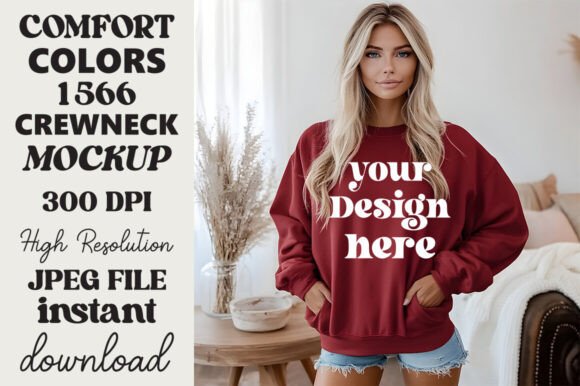 Comfort Colors 1566 Mockup Crimson 1 Review