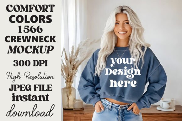 Comfort Colors 1566 Mockup Denim 12