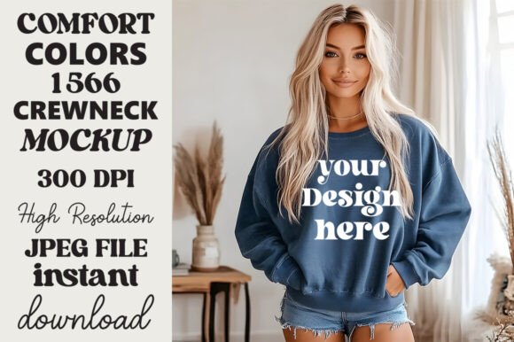 Comfort Colors 1566 Mockup Denim 15