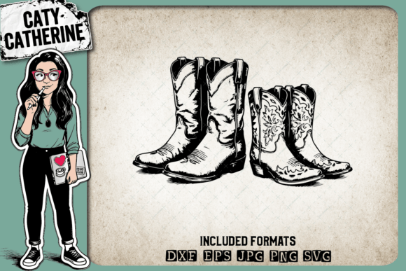 Couples Pair of Cowboy Boots – Western Embroidery Design Review