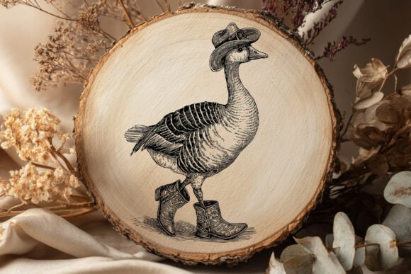 Cowboy Goose SVG Western Duck Review for Real Embroidery Projects