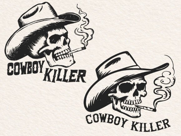 Cowboy Skull Svg Png, Western Skeleton: A Bold Embroidery Design for Real Projects