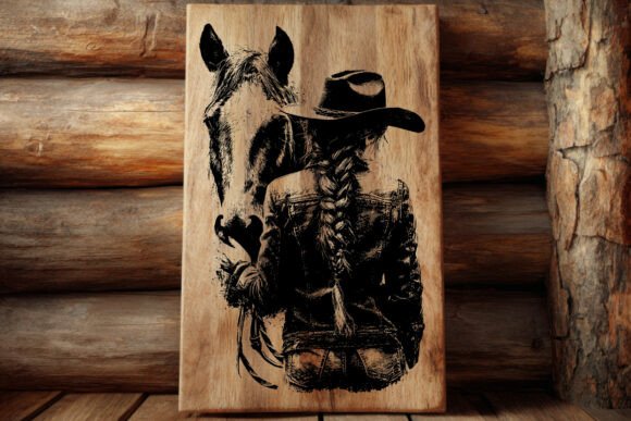 Cowgirl and Horse SVG Western: A Bold Design for Real-World Embroidery