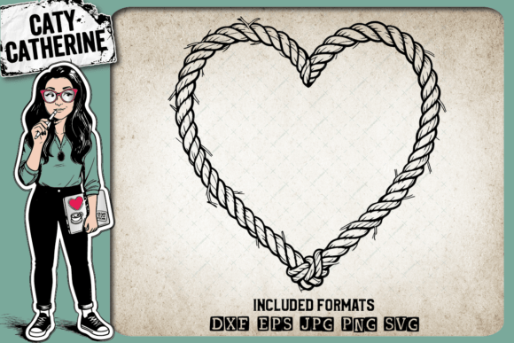 Old Rope Love Heart – Western SVG Design