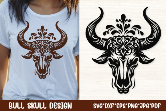 Ornate Bull Skull Western SVG Cut File Review for Real Projects