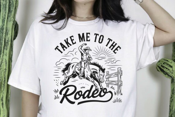 Vintage Rodeo Cowboy SVG for Real Embroidery Projects